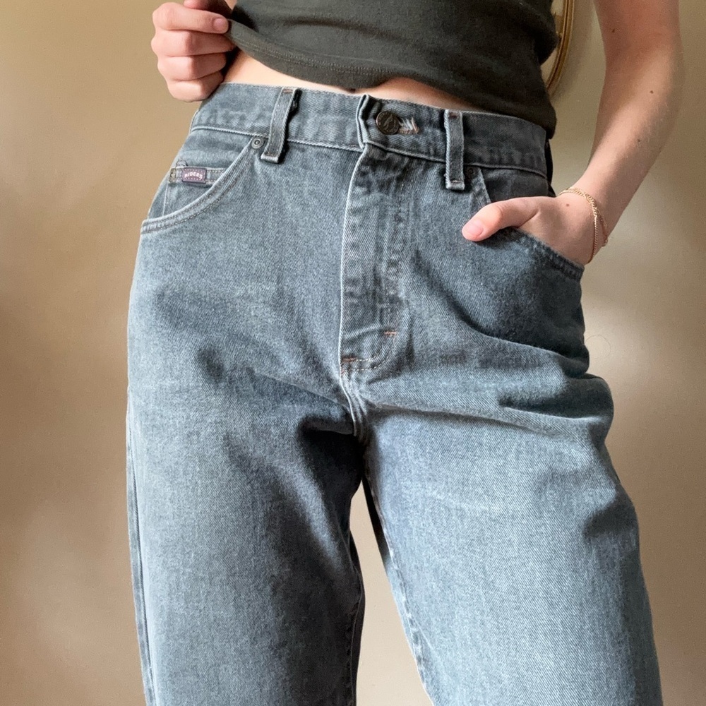 Green Denim Rider Jeans - Picture 2 of 9
